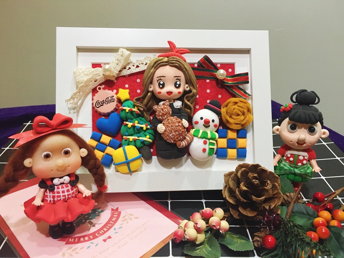 粘土 相框 圣诞节