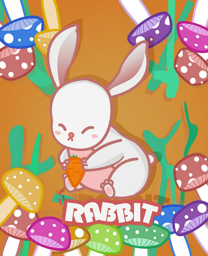 萌萌的十二生肖卡通形象设计——兔
