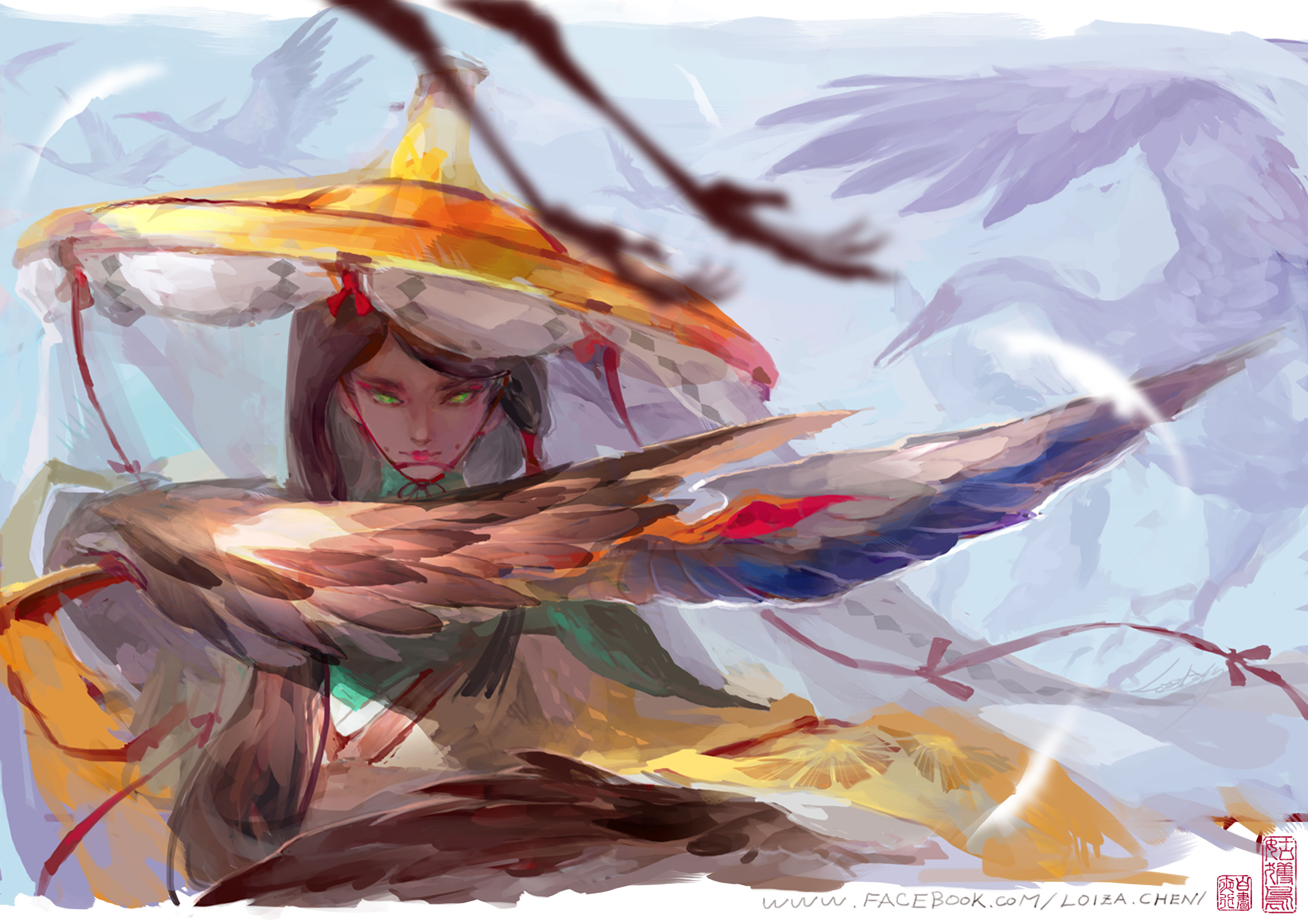 阴阳师 姑获鸟 绘师:loiza(pixiv id=1415966) 本作品pixiv id=