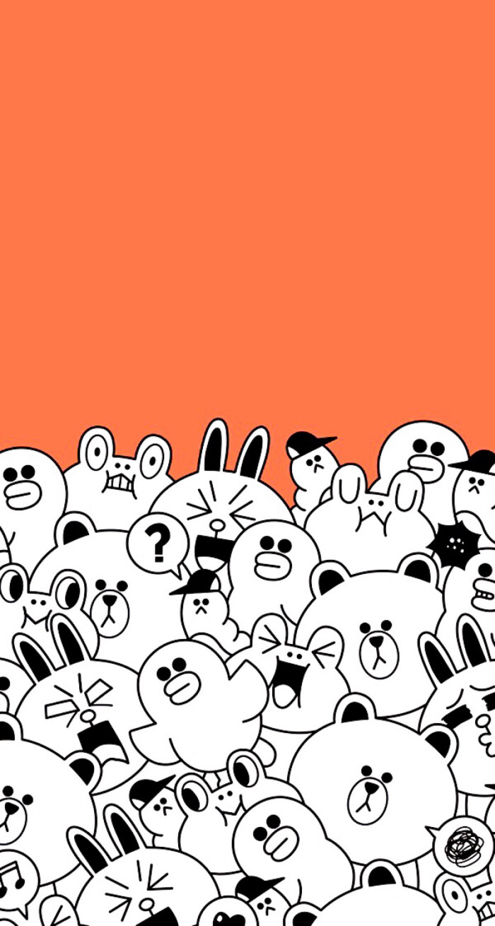 卡通 唯美 简约 欧美 可爱 城市 文字 平铺 插画kitty iphone x壁纸