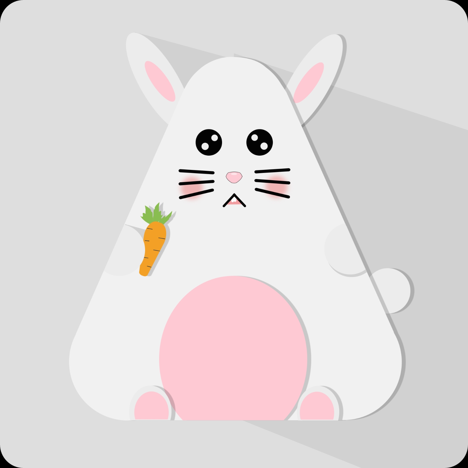 十二生肖三角卡通形象——兔