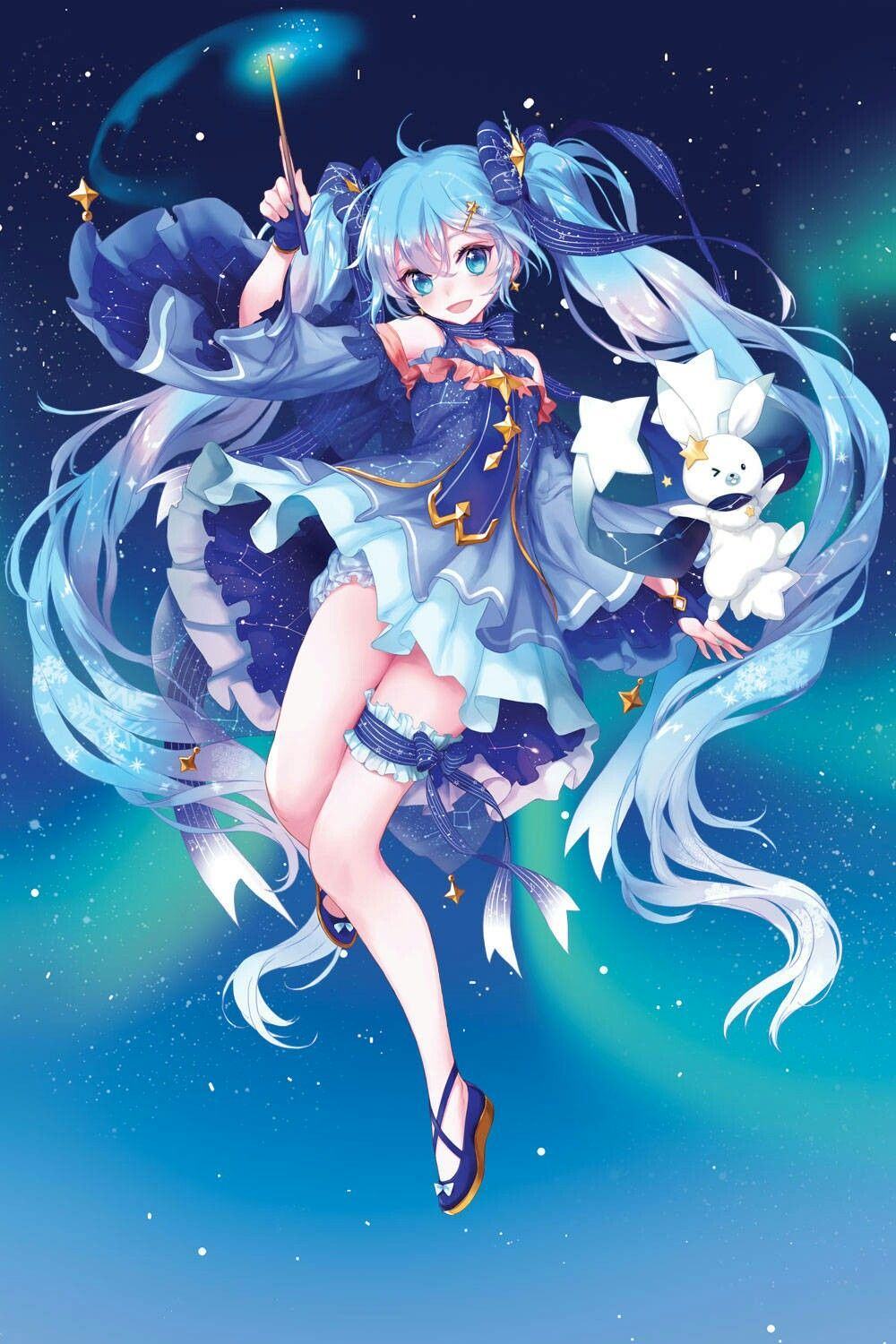 雪初音图片可爱梦幻图片