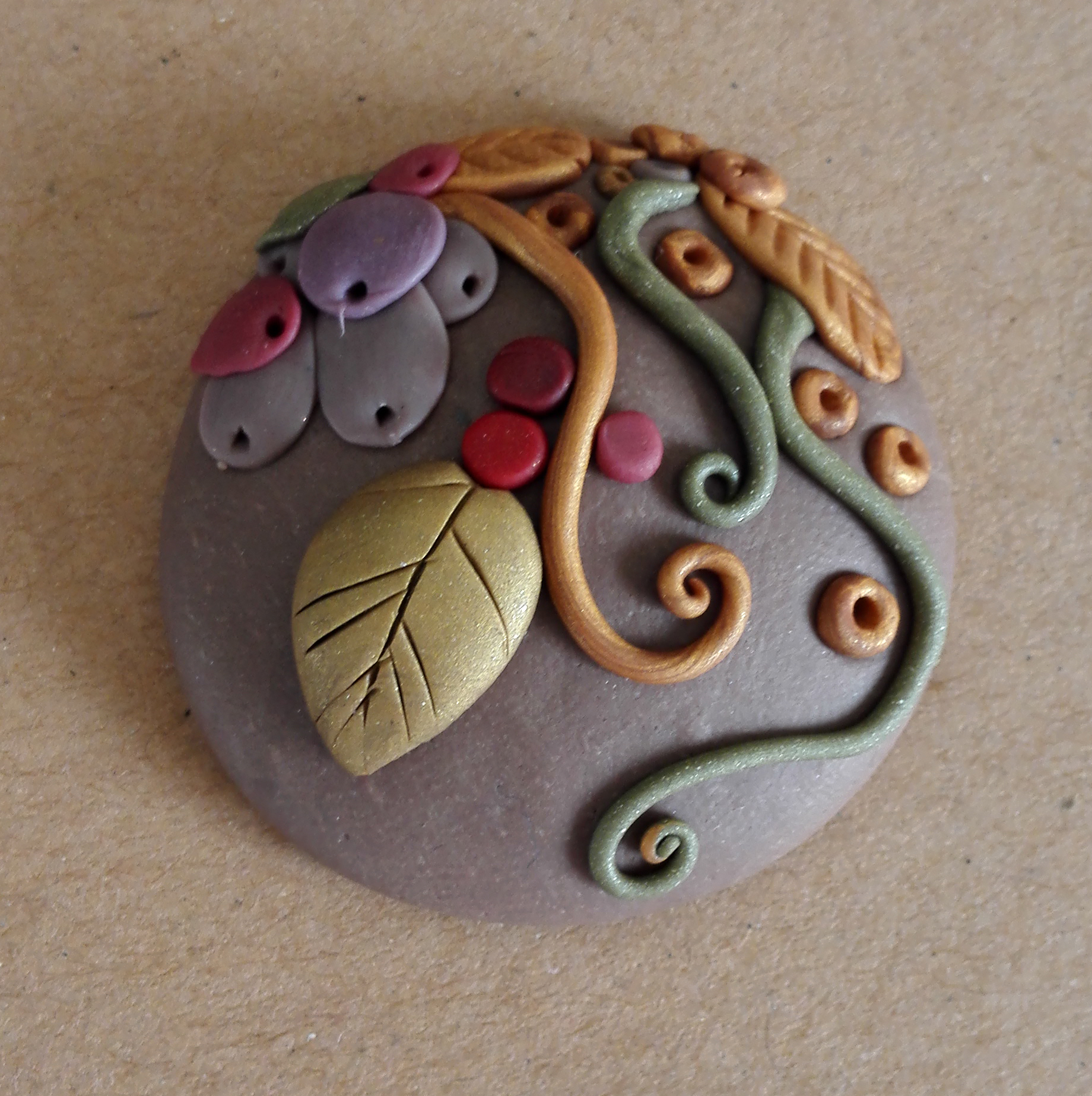 软陶习作,花鸟小品,原创