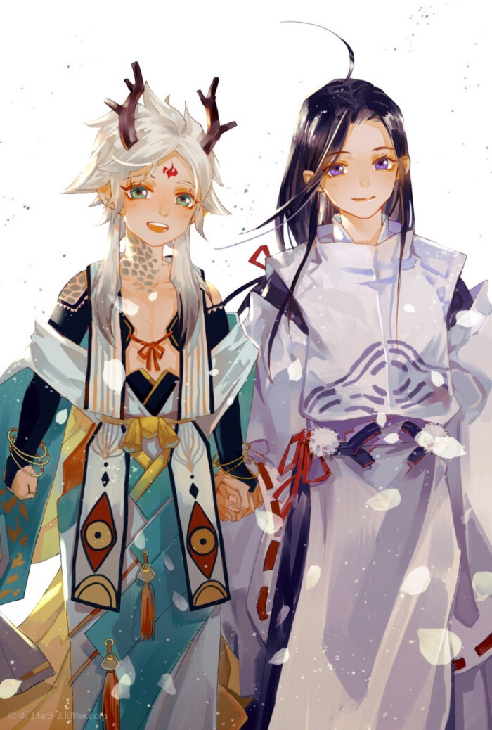【绘师:日出的小太阳】【阴阳师】【荒&一目连】【人物】【cg】【手绘