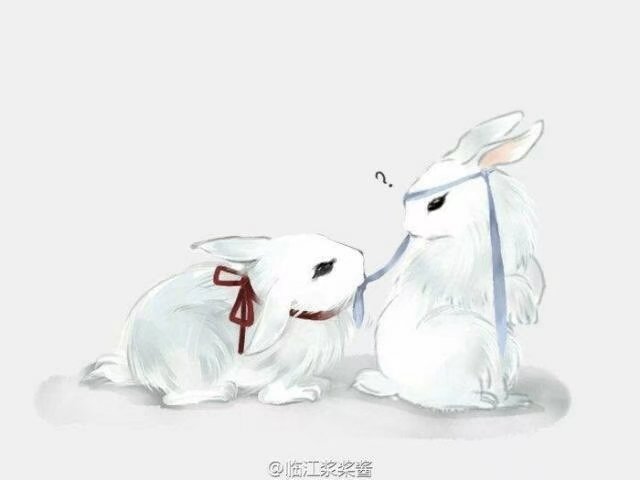 汪叽兔和羡羡兔q版图片