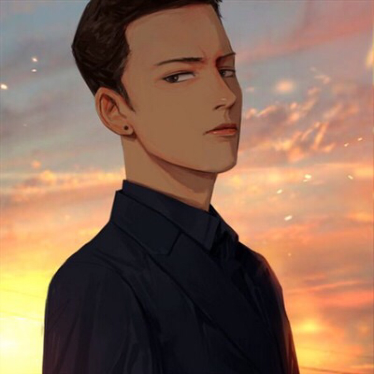 手绘男头