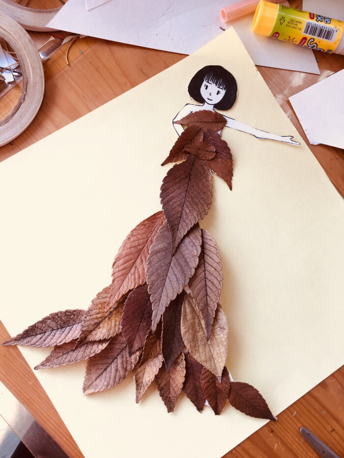 枯树叶图片创意绘画图片