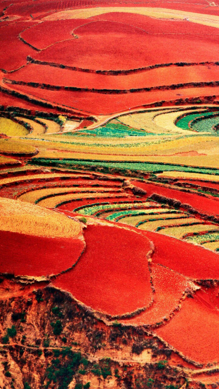 云南红土高原上最具特色的红土地.衬以蓝天…-堆糖,美好生活研究所