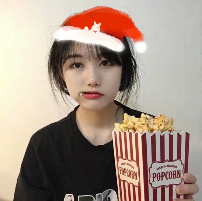 圣诞头像 女生头像 圣诞帽 软妹