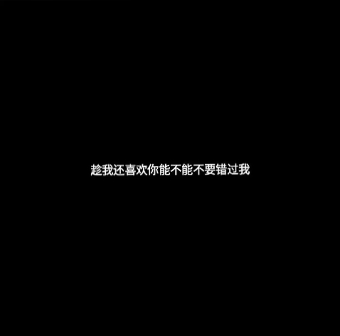 趁我还喜欢你能不能不要错过我.