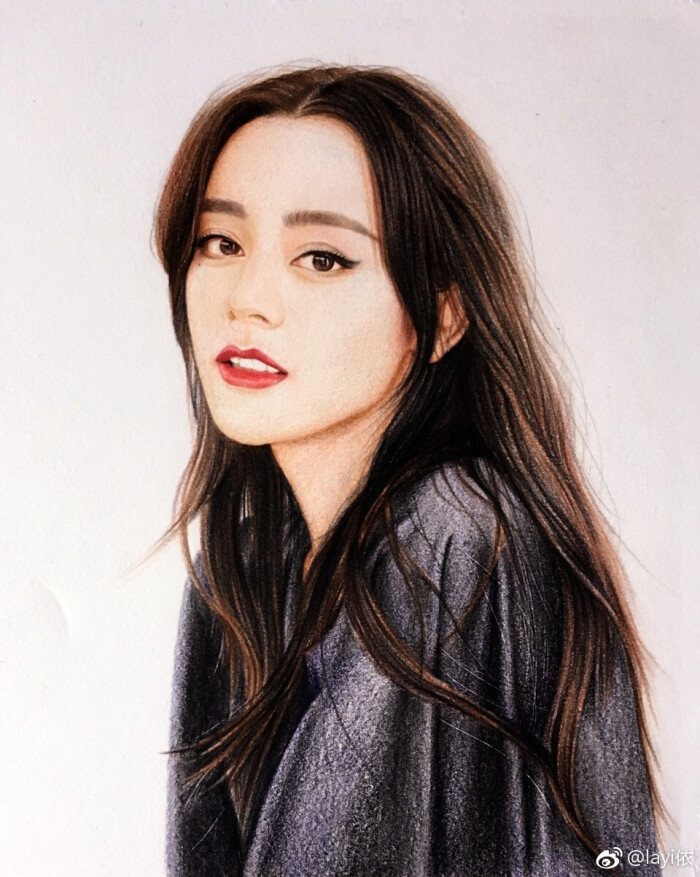 彩铅,迪丽热巴