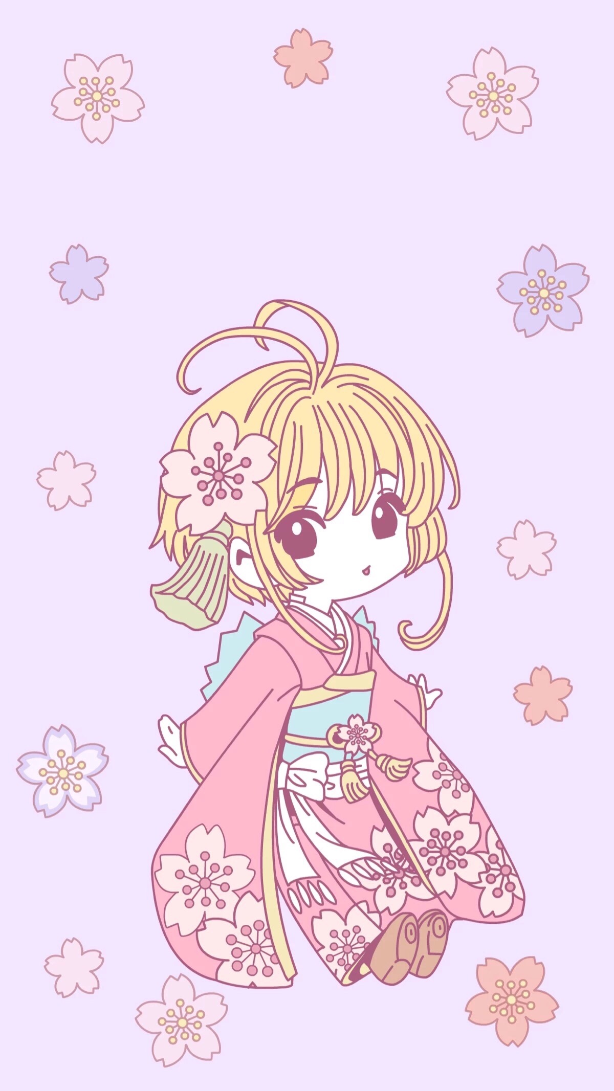 小樱 和服 壁纸