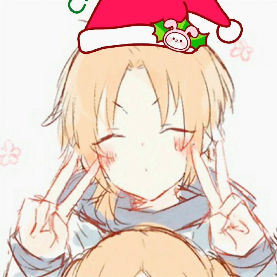 圣诞帽 情侣头像