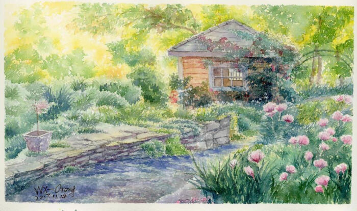 清新风景插画 作者:歆歆orang
