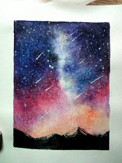 水彩星空