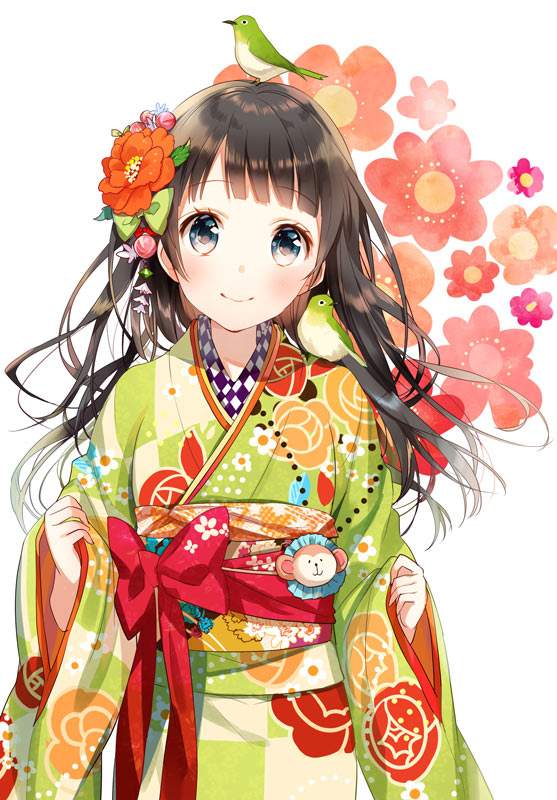 谨贺新年 迎春 p站 动漫 二次元 插画 彩绘 元旦
