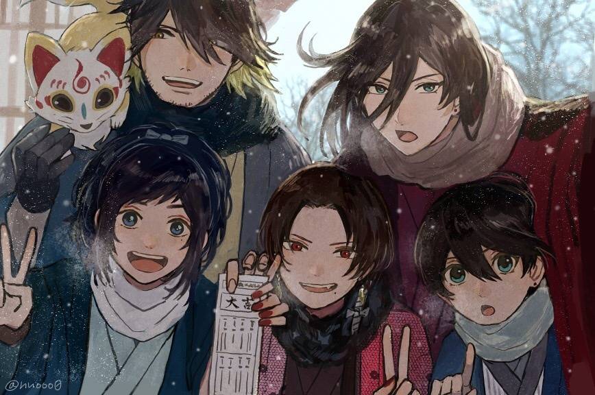 [cp]#刀剑乱舞##新选组# [爱你][爱你]新选组新年快乐!