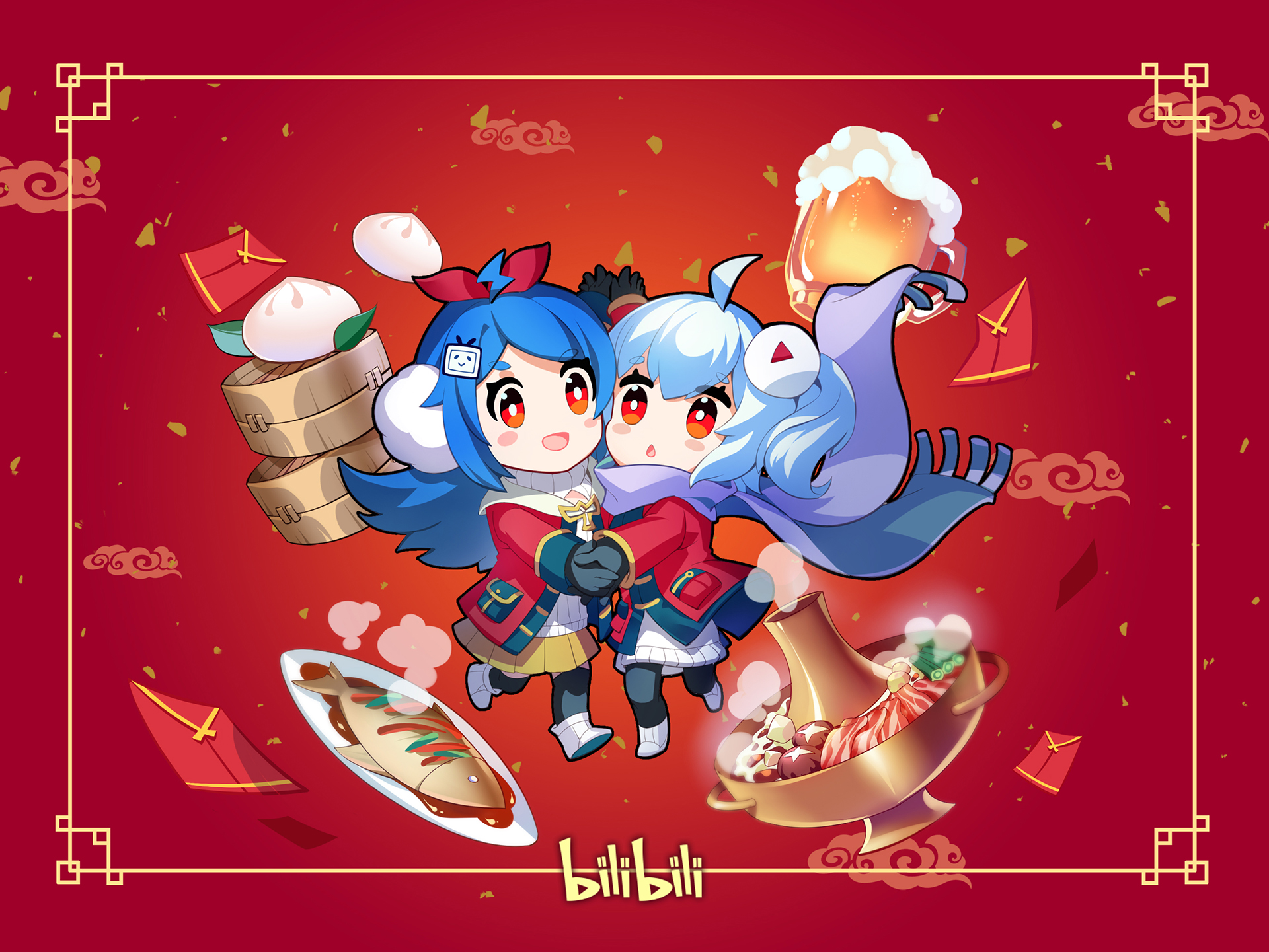 bilibili 动漫,哔哩哔哩2233娘壁纸 bilibili动漫 壁纸 大图 高清 侵权删
