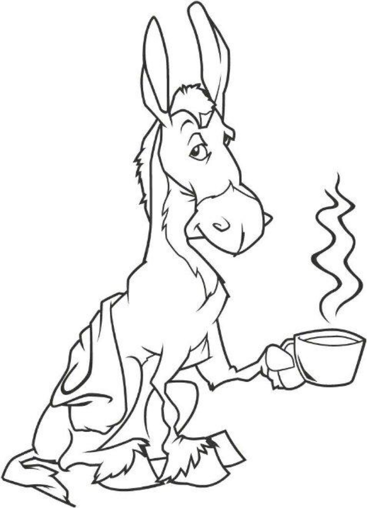 被吃掉的驴子简笔画图片