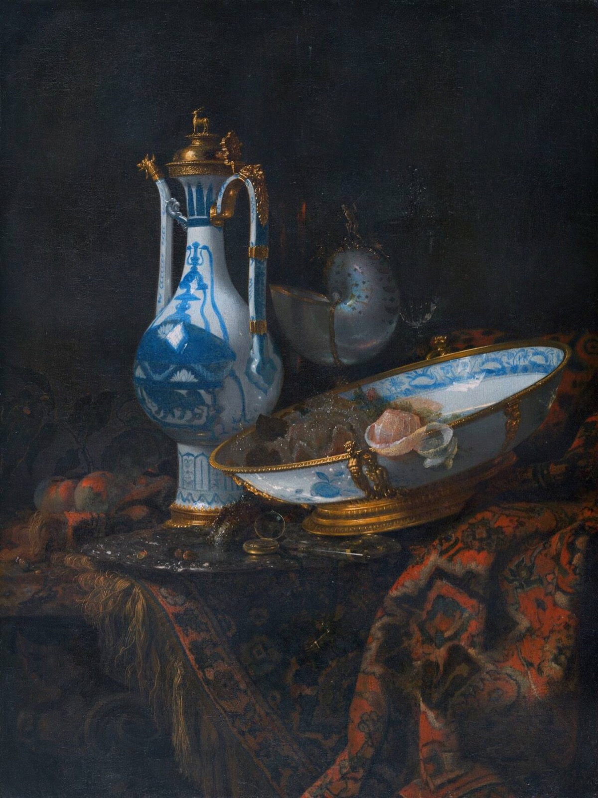 17世纪荷兰黄金时代的画家willem kalf的静物画.