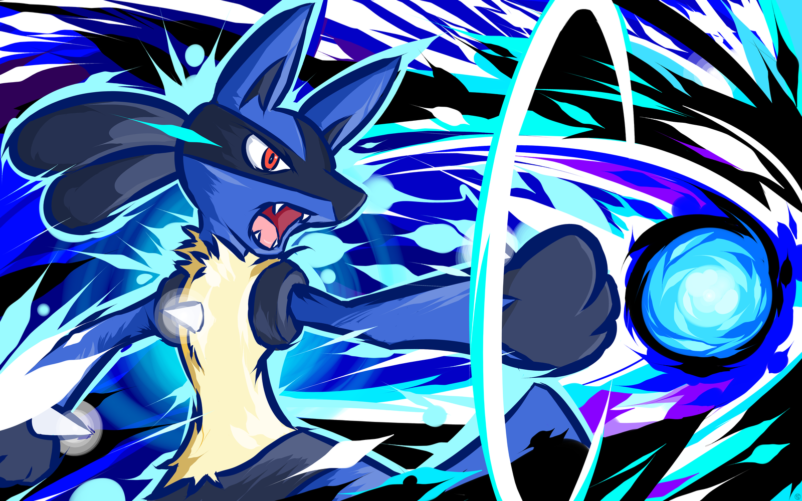 lucario | aura sphere by ishmam