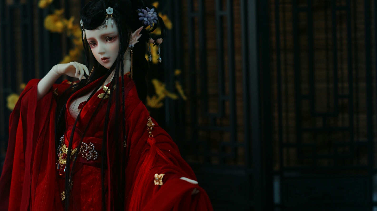 古风美人 sd娃娃 bjd 玩具 人偶 壁纸 萌物