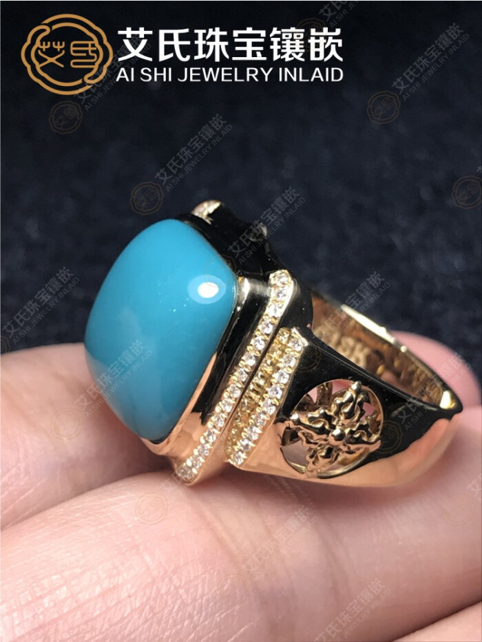 绿松石,绿松石镶嵌,绿松石戒指,绿松石男戒指