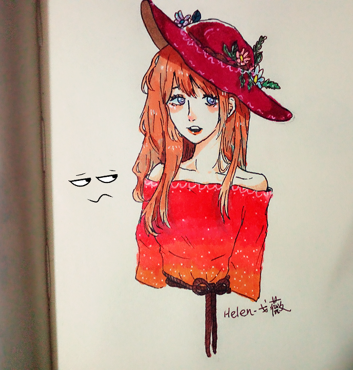 画画,画画,小姐姐,美少女,马克笔
