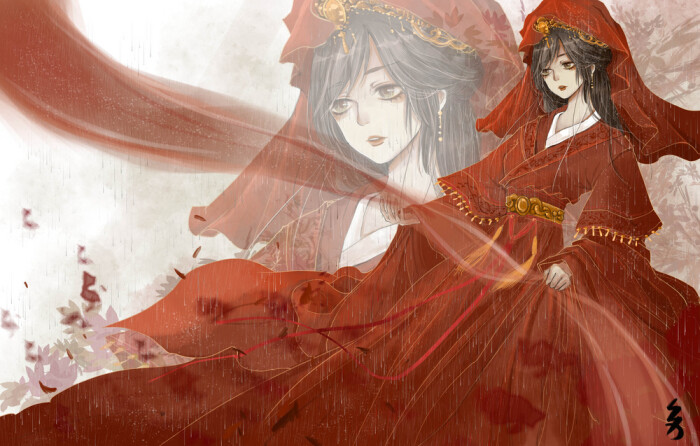 【古风美人】#醉红妆#作者:本噜八