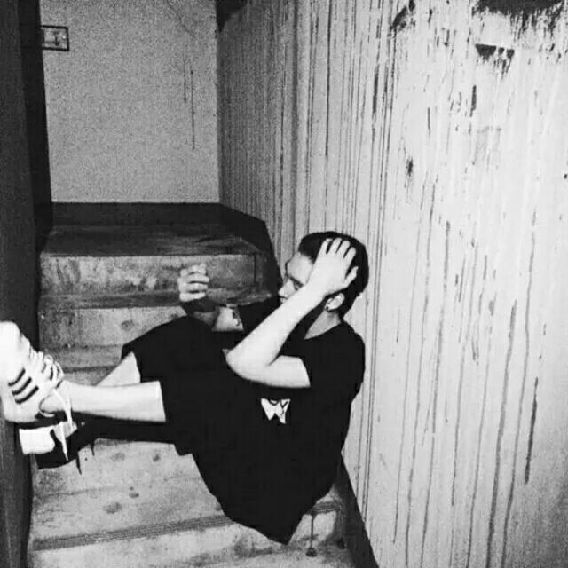 男生头像‖黑白 遮脸 手机控