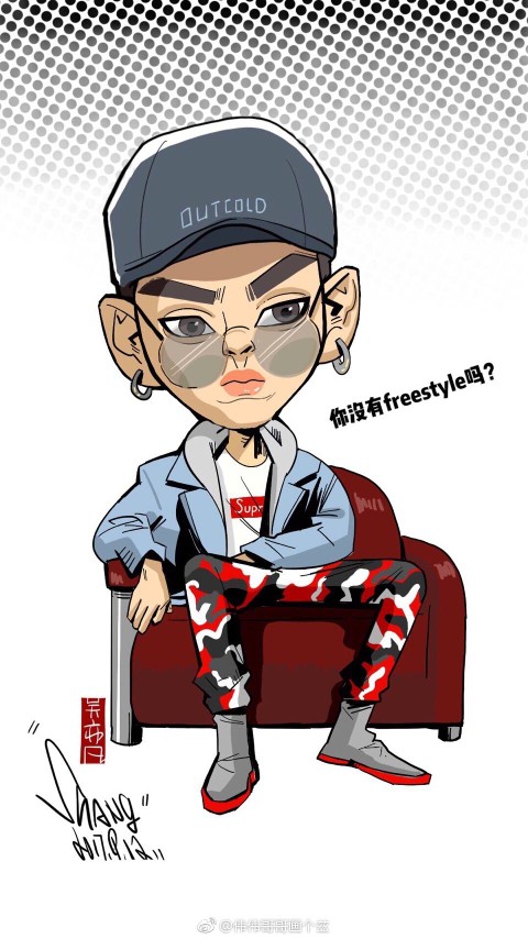 吴亦凡 kris 明星壁纸 男神帅哥 手绘漫画 卡通人物头像 插画绘画
