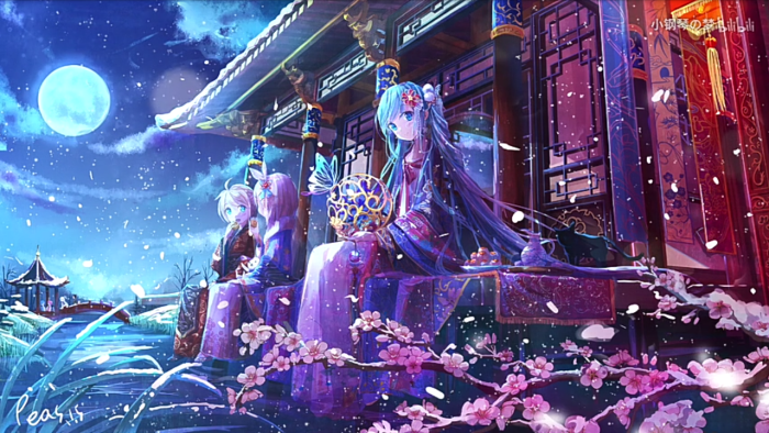 樱花节 唯美 古风 二次元 少女