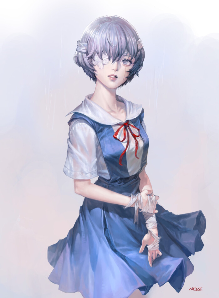 【画师:nessi  】【人物】【cg】【手绘】【插画】【少女】【参考】
