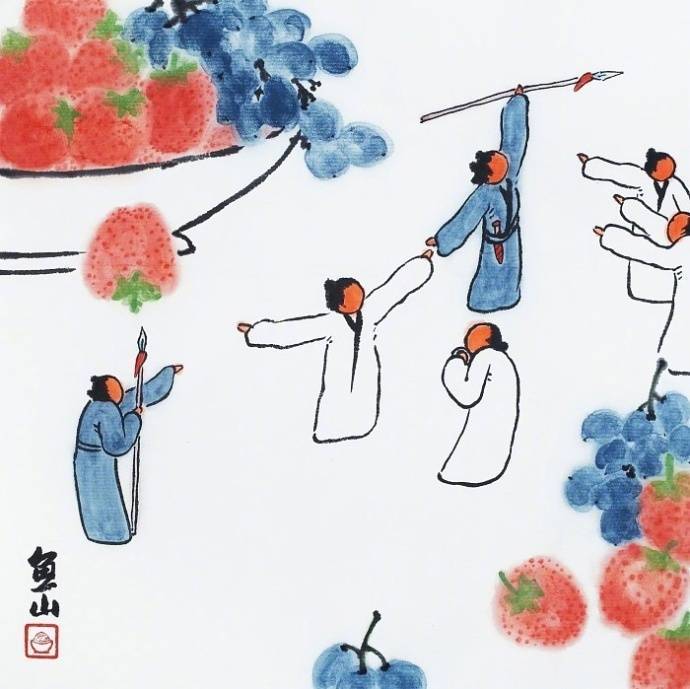 原来国画也可以这么小清新作者鱼山饭宽