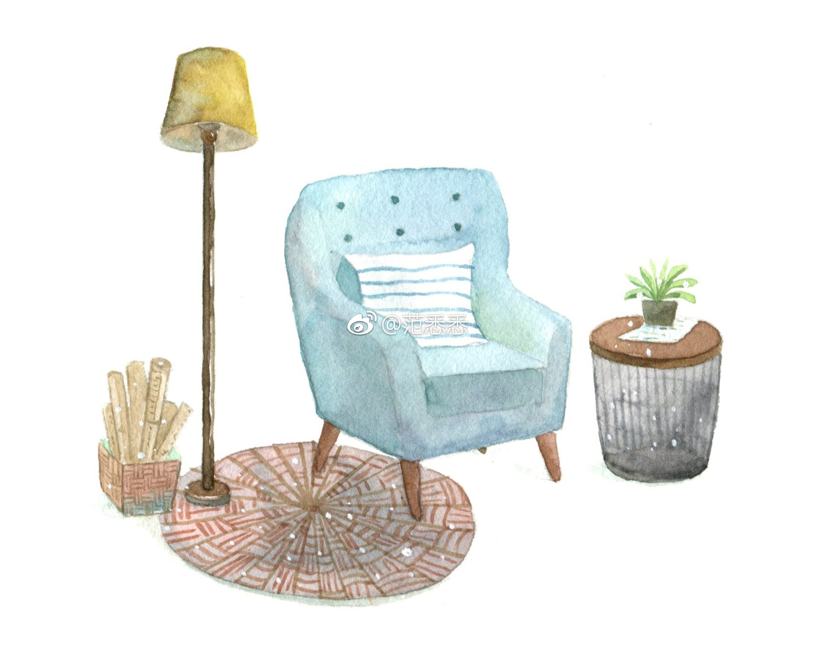 【手账素材】#素材 生活场景 沙发# by寒一收集