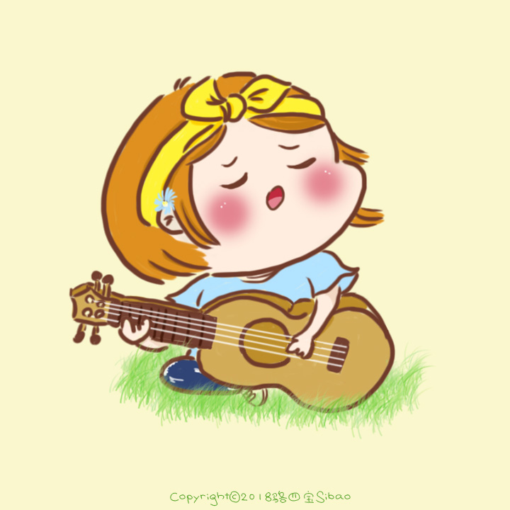 可爱 少女 头像 壁纸 萌 女孩 日常 生活 漫画 q 吉他