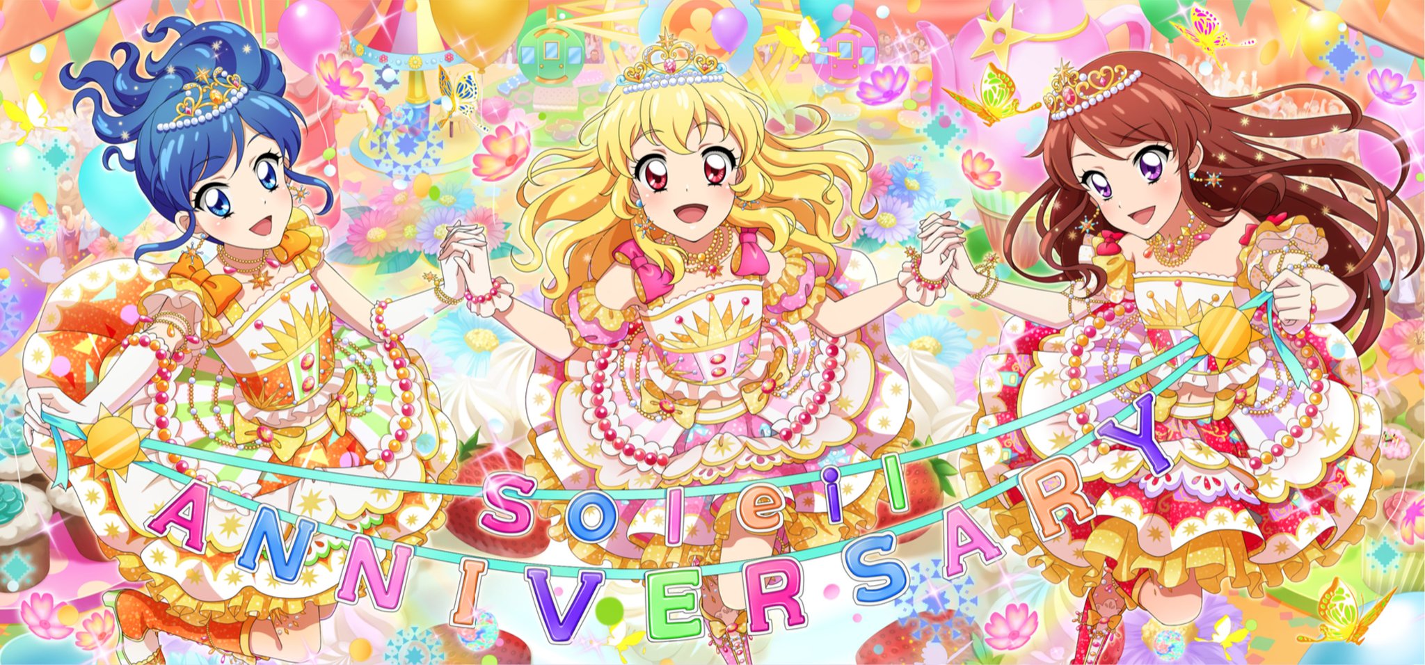 雾矢葵 星宫草莓 紫吹兰 soleil 偶像活动官方图片