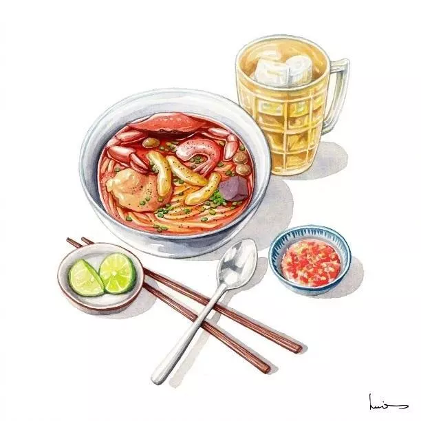手绘美食