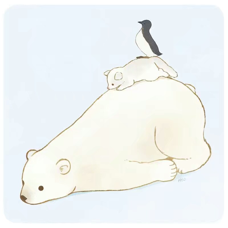 北极熊漫画头像图片
