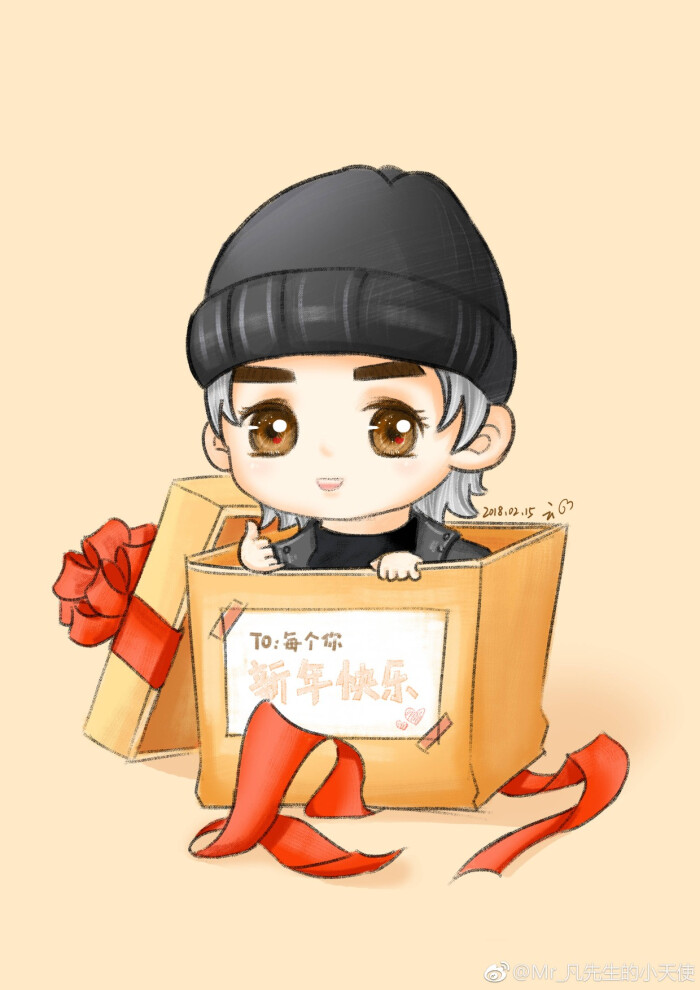 吴亦凡 kris 明星壁纸 男神帅哥 手绘漫画 素描卡通 人物头像 插画