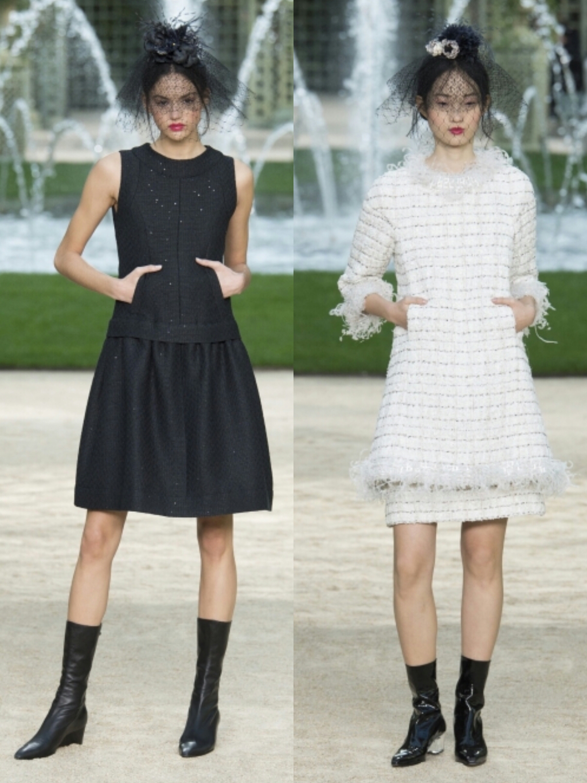 香奈儿花呢长袖连衣裙chanel2018春夏高定香奈儿官网小香风套装