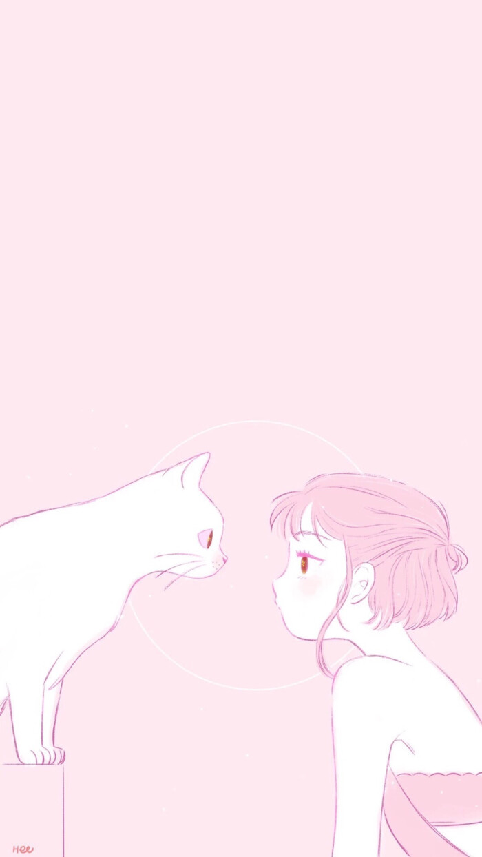 「少年与猫」女孩和她的猫