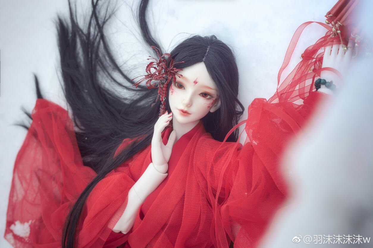彼岸花开 古风美人 sd娃娃 bjd 玩具 人偶 壁纸 萌物