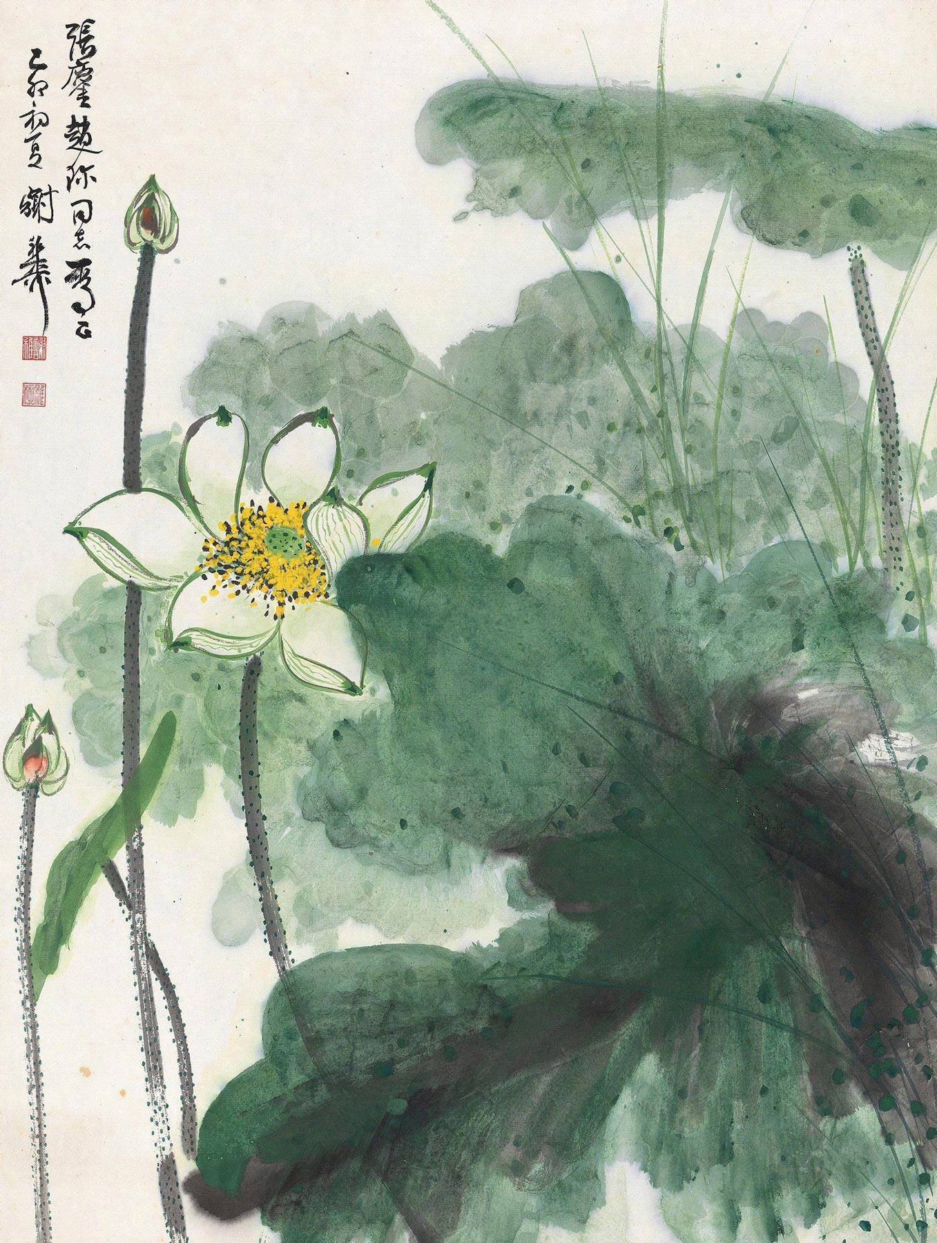 谢稚柳 绘 荷花