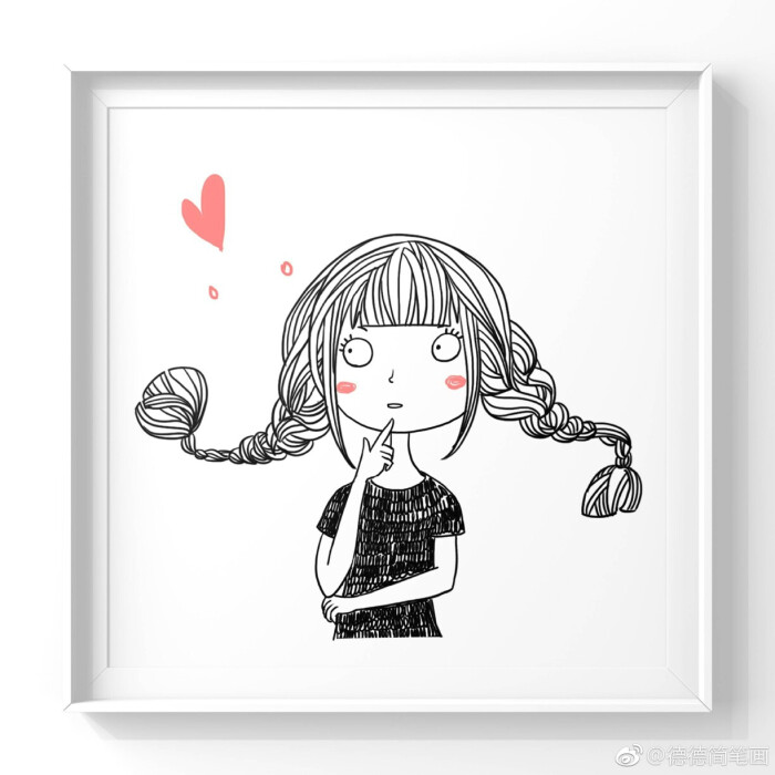 【手账素材】简笔小女孩by寒一收集