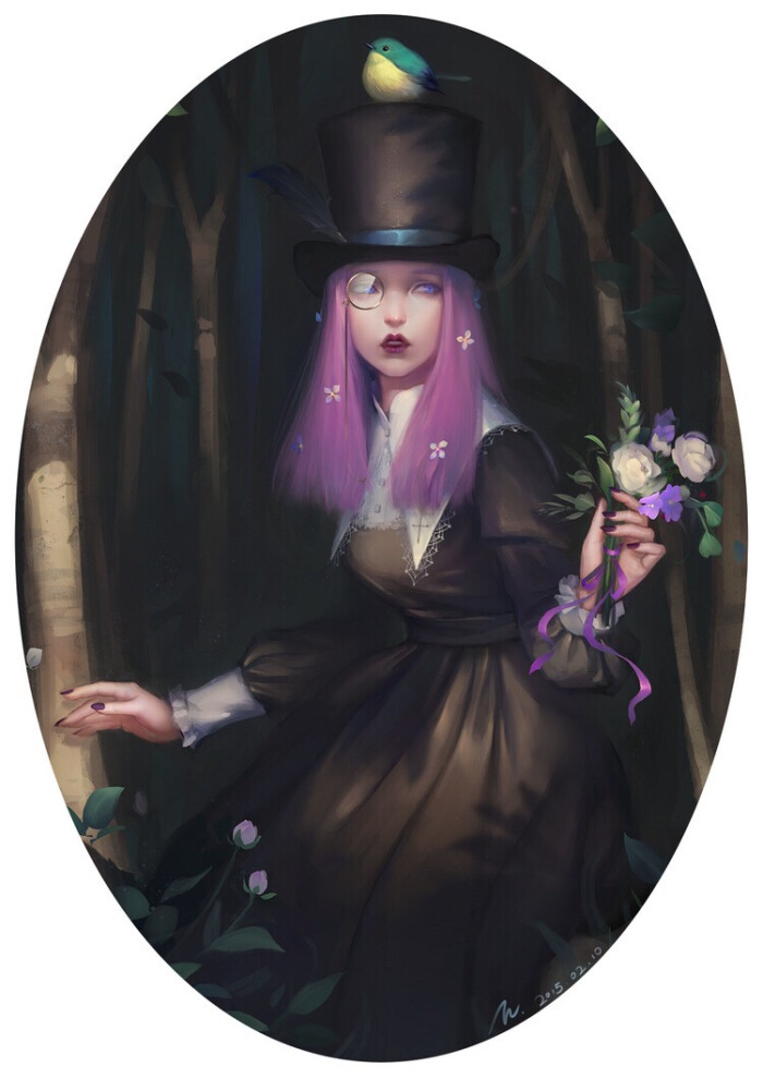 本土画师大咪子的一组作品,让我想起bain-片片.