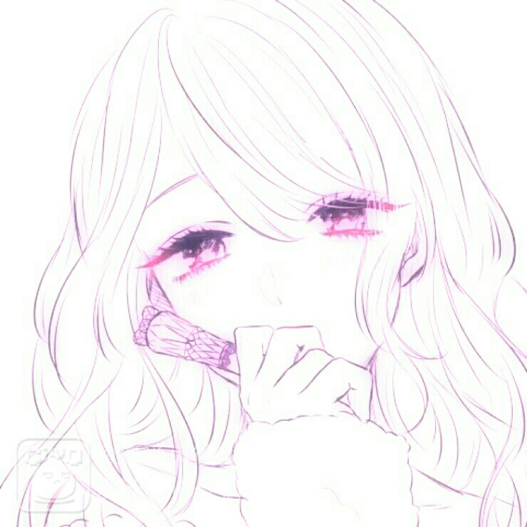 白色背景 女生漫头