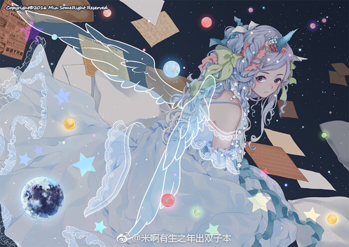 二次元#动漫#p站#p站画师#插画#手绘#壁纸#风景#意境#空灵#星空#梦幻