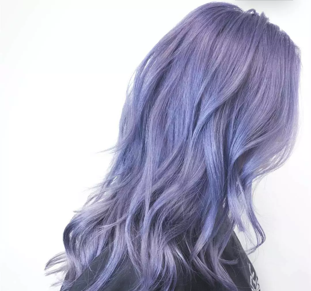 染发 紫蓝色