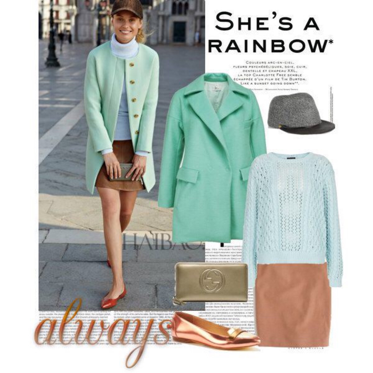 薄荷绿 不要轻易挑战,这个是真的难搭配,配好了小仙女,配不好,又村又